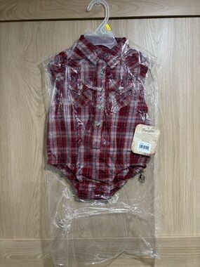 Wrangler Plaid Baby Onesie